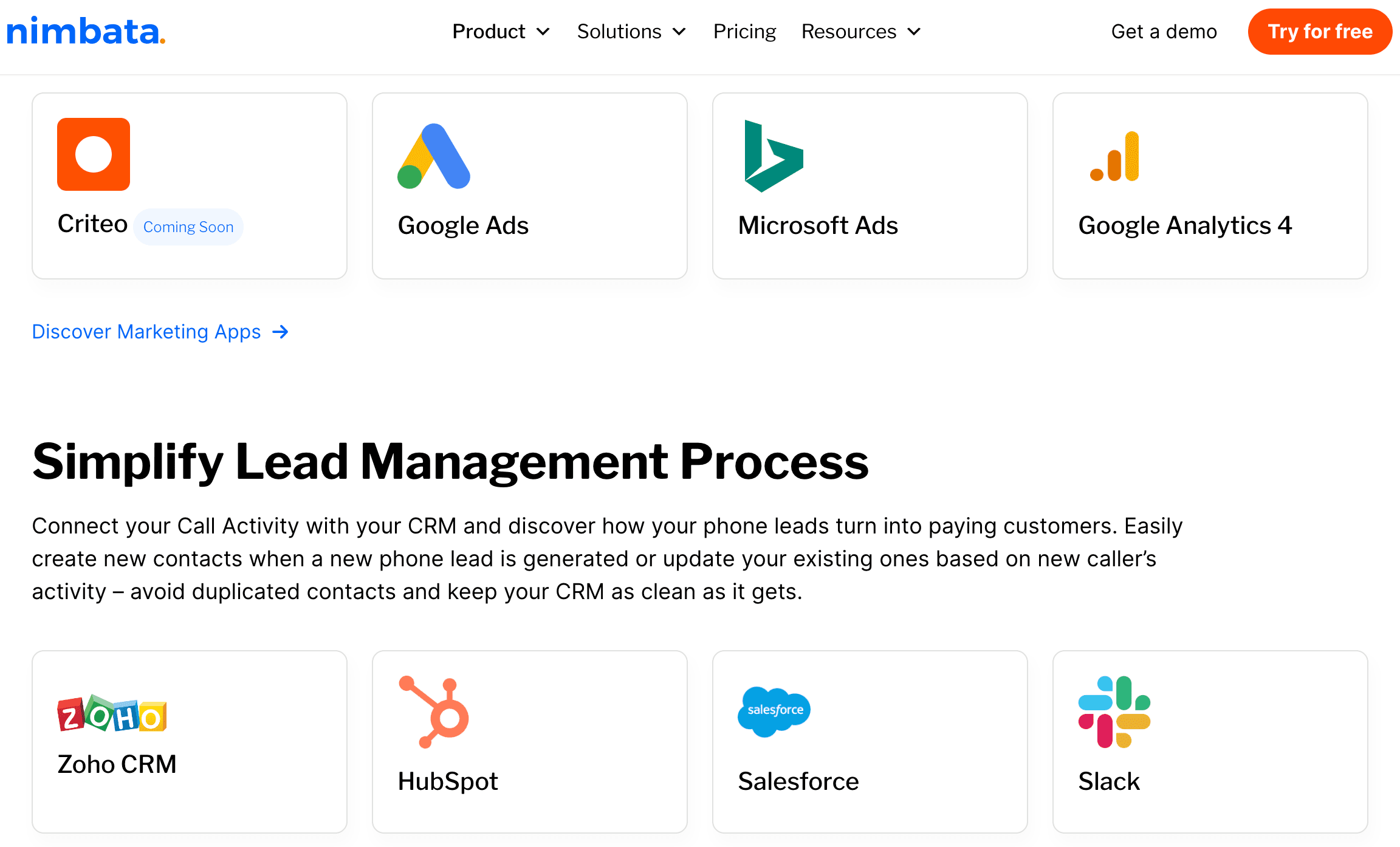 nimbata integrations