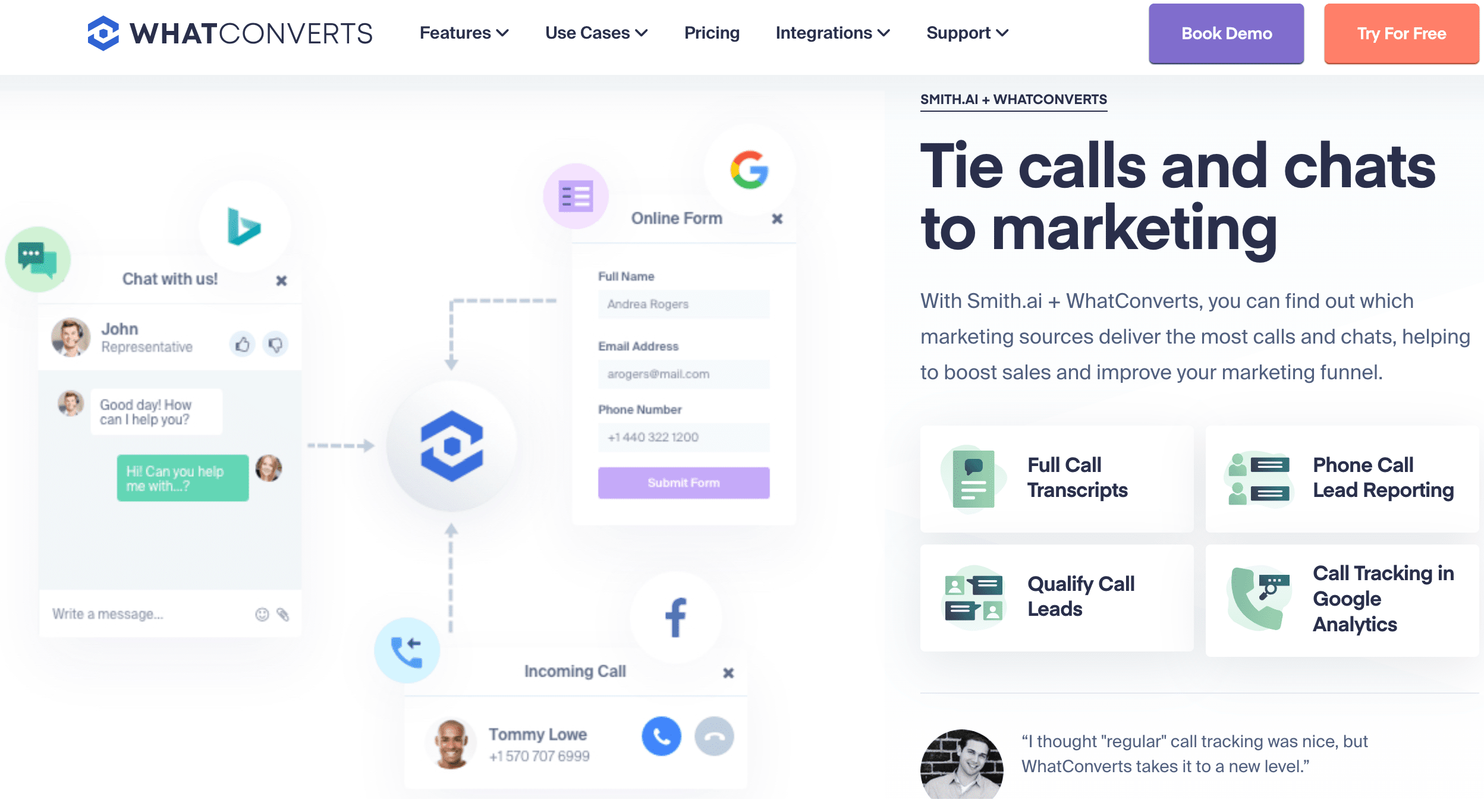 whatconverts ai for call tracking tools