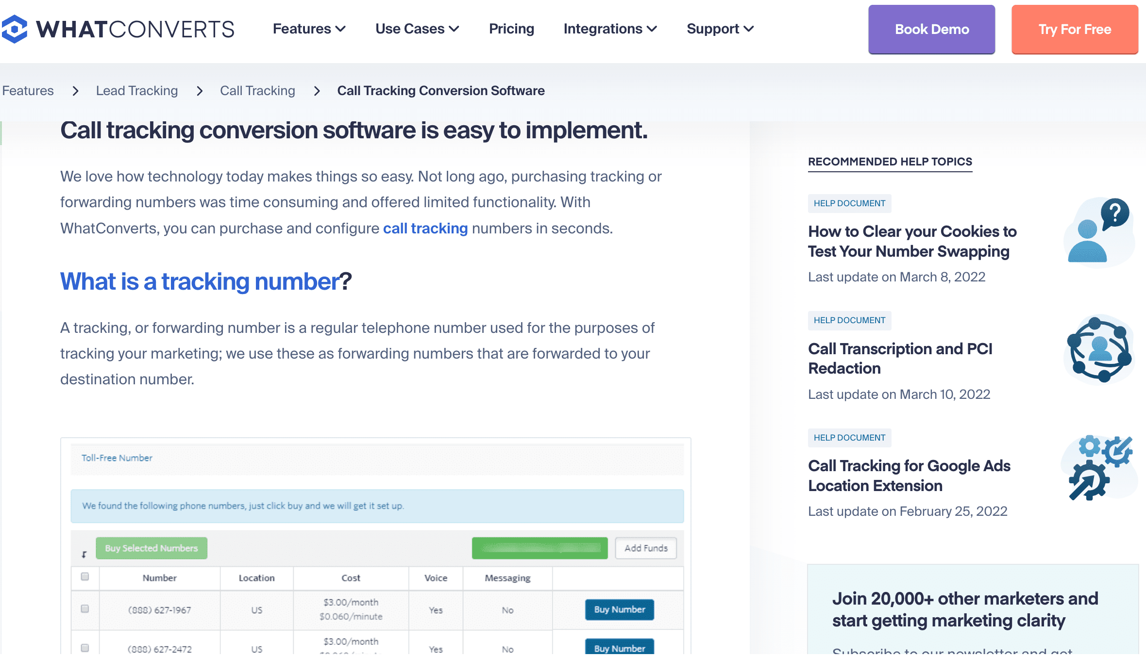 whatconverts call routing