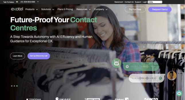 Exotel call tracking reviews